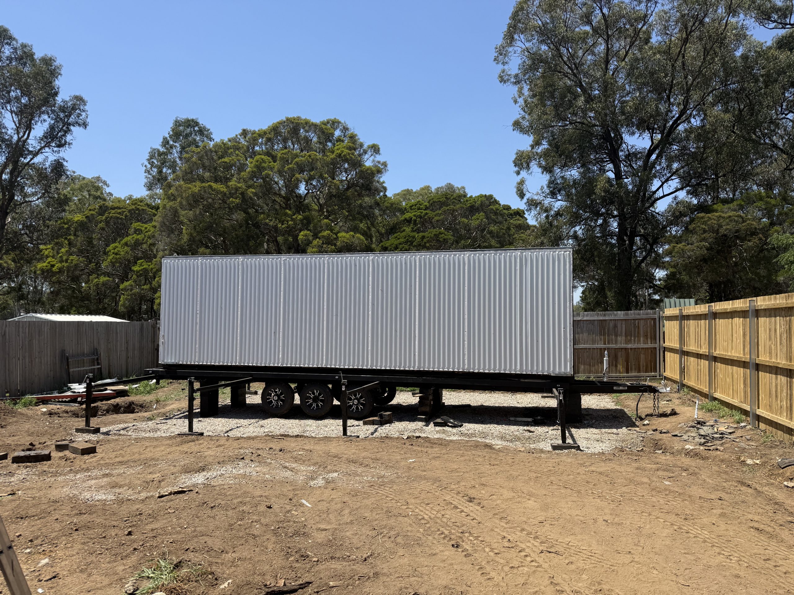 30ft Expandable Container Home Fully Deployed Site View