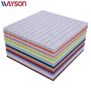 Self Adhesive Grooved PET Acoustic Wall Panels Sound Absorbing Eco Friendly Waterproof Fireproof for Bedroom Home Wholesale