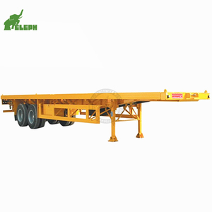 20ft Flatbed Trailer Double Axles Flat Bed Trailer Container Flatbed Trailer for Sale