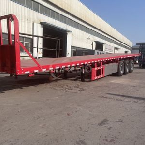 Customized 3 Axle Flatbed Semi Trailer for Over Size Cargo and Heavy Equipment Transport