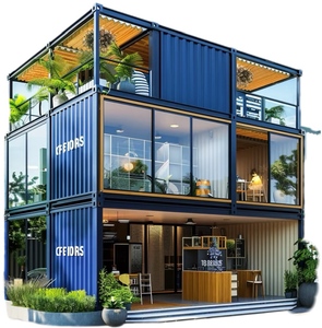 Luxury Modern 20ft/40ft Prefabricated Container House Flat Pack Wooden Tiny Home Excellent Bathroom Steel Structure Building