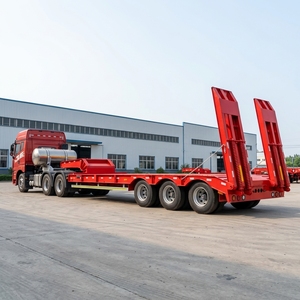 Manufacturer 2-9 Axles Flatbed Low Bed Trailers Loader Flat Bed Truck Semi Trailer