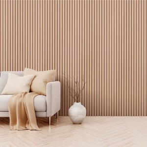 Decoration Akupanel Natural Smoky Genuine White Oak Slatted Wood Wall Panel Natural Sound Acoustic Wooden Slat Panel Wood Wall