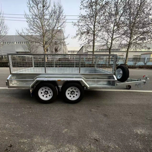 Galvanized Utility Cargo Trailer With Detachable High Mesh Cage