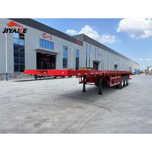 Flat Bed 3 Axle 40ft 50 Ton 20ft 60ft 50ft Container Flatbed Semi Semi-trailer Truck Trailers
