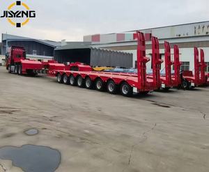 Heavy Duty 3 Axles Low Bed Trailer Custom Low Flatbed Semi Trailer for Construction Machinery