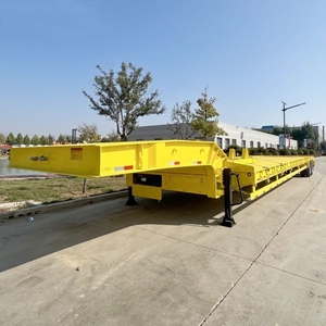 Heavy Duty 80/100/120 Ton Hydraulic Excavator Lowbed Semi Truck Trailer